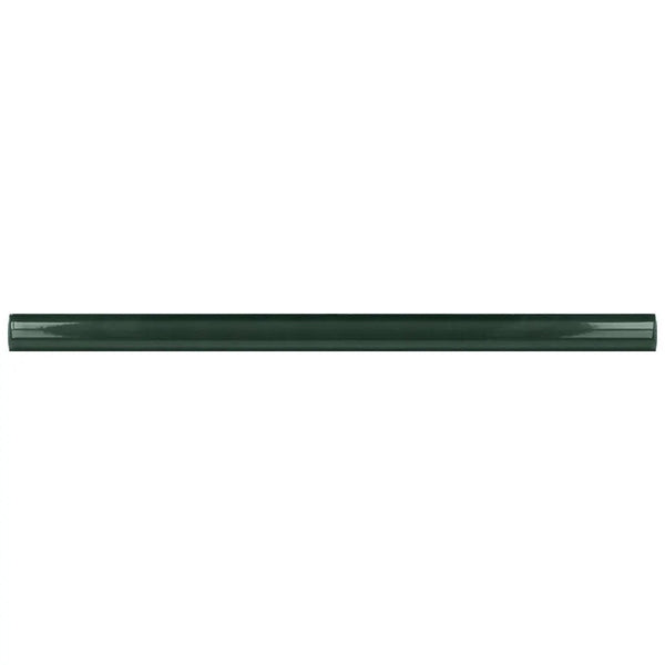 Green 0.5x8 Glossy Ceramic Pencil Tile Trim (10 pack, 0.3 sq ft/case)