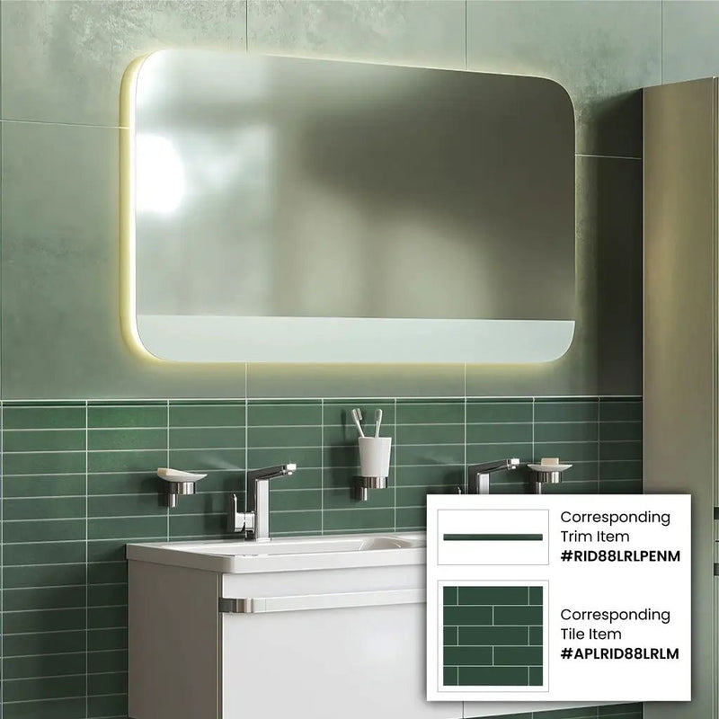 Green 2x8 Matte Ceramic Subway Tile (60 pack, 6.48 sq ft/case) by Apollo Tile