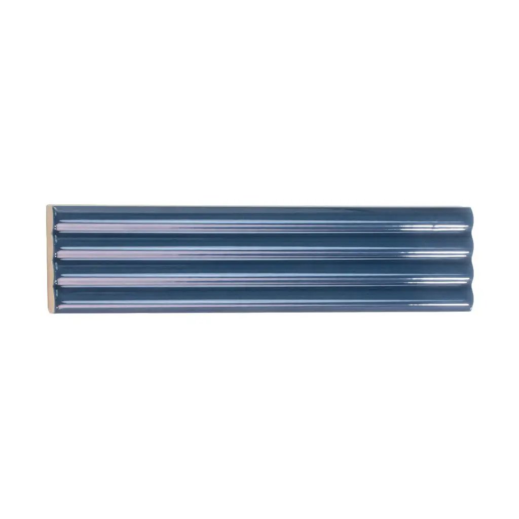 Blue 2x8 Glossy Ceramic Subway Deco Tile (38 pack, 4.09 sq ft/case) by Apollo Tile