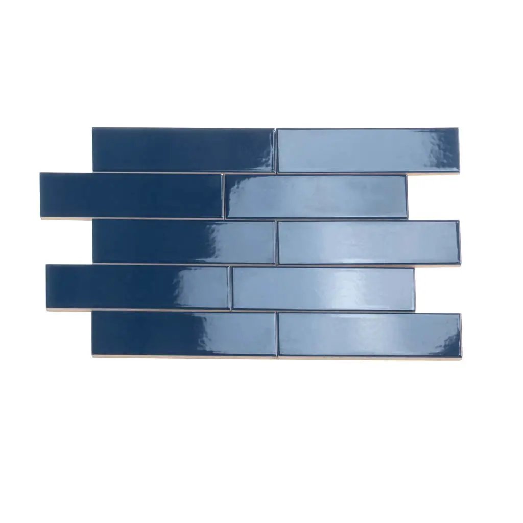 Blue 2x8 Glossy Ceramic Subway Tile (60 pack, 6.48 sq ft/case) by Apollo Tile