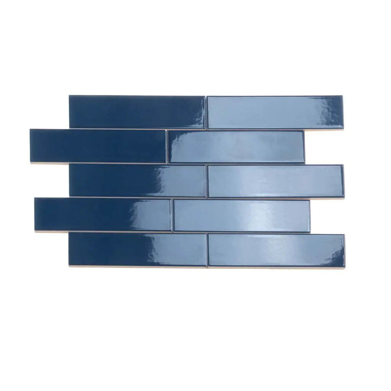 Blue 2x8 Glossy Ceramic Subway Tile (60 pack, 6.48 sq ft/case) by Apollo Tile