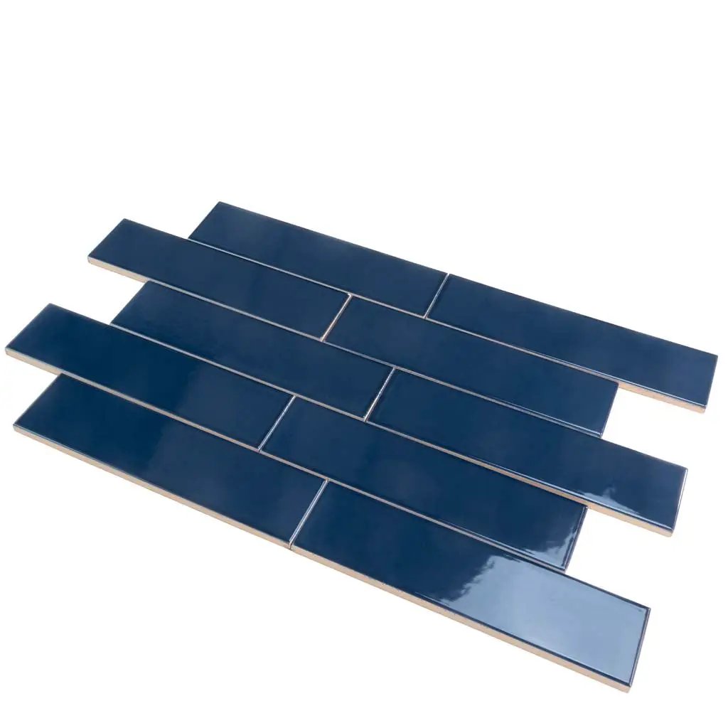 Blue 2x8 Glossy Ceramic Subway Tile (60 pack, 6.48 sq ft/case) by Apollo Tile