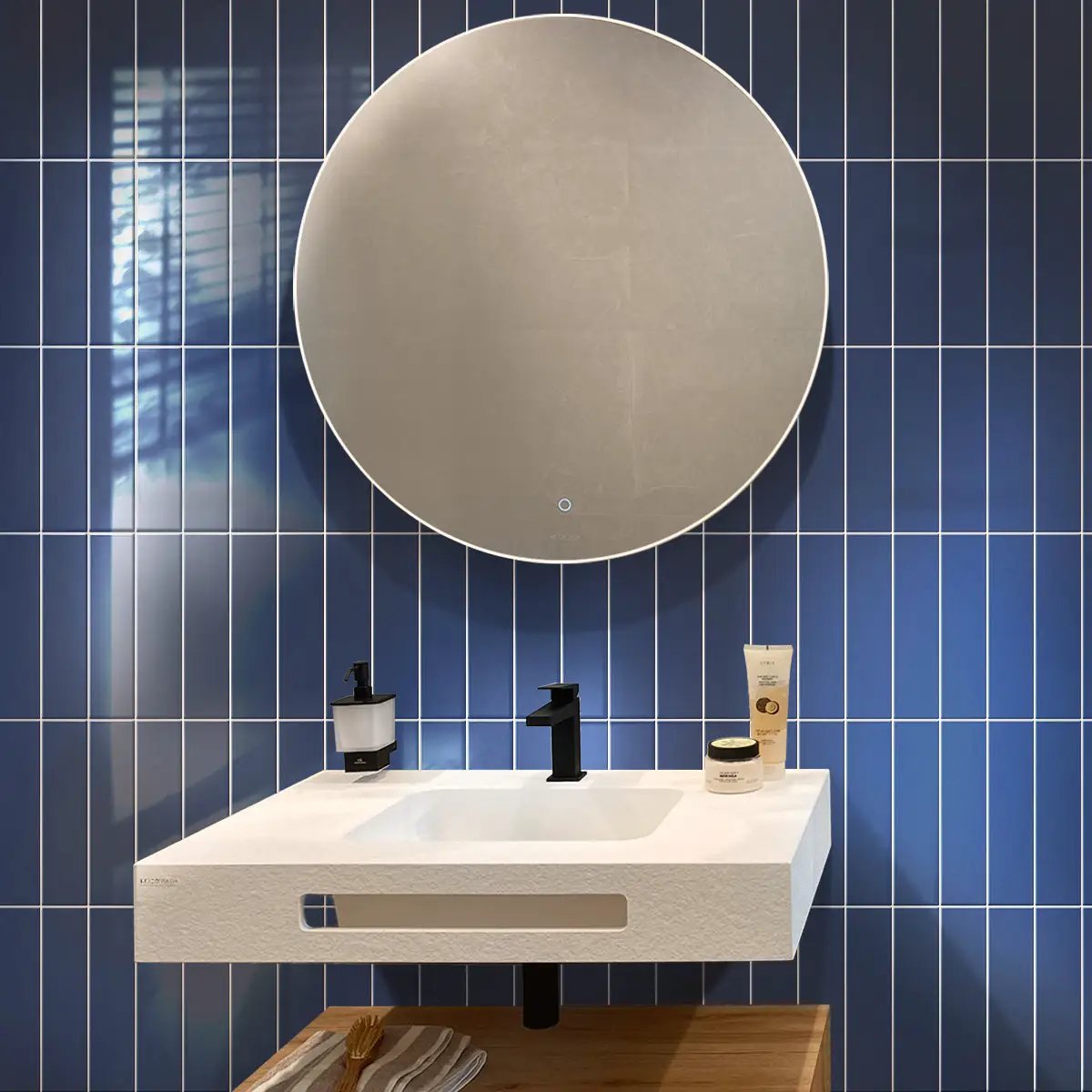 Blue 2x8 Glossy Ceramic Subway Tile (60 pack, 6.48 sq ft/case) by Apollo Tile