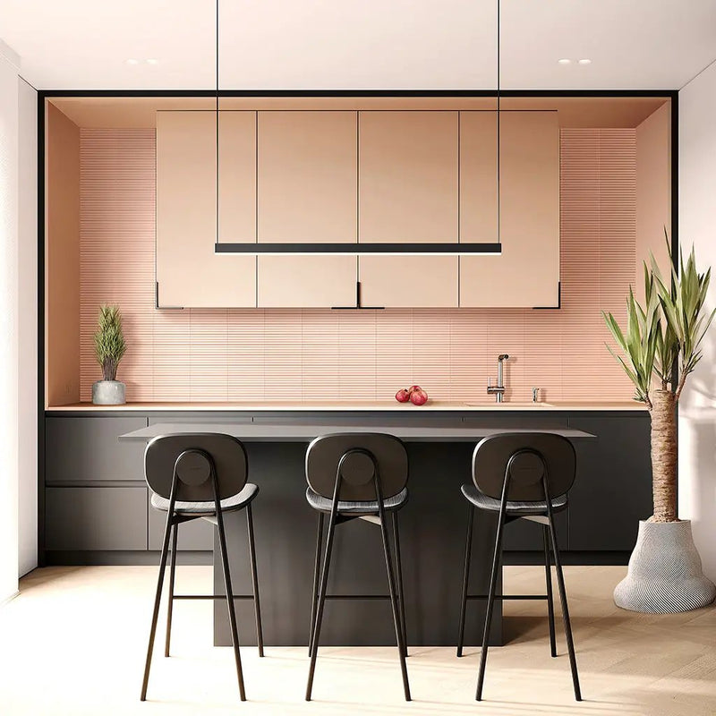Pink 2x8 Glossy Ceramic Subway Deco Tile (38 pack, 4.09 sq ft/case) by Apollo Tile