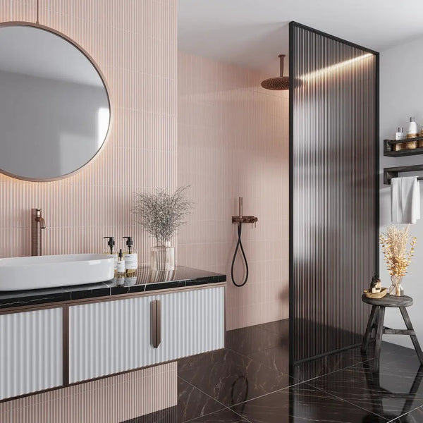 Pink 2x8 Glossy Ceramic Subway Deco Tile (38 pack, 4.09 sq ft/case), photo 2 of 4
