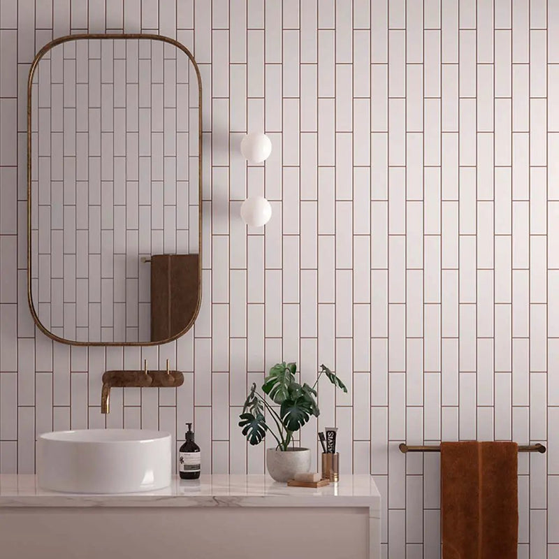 Pink 2x8 Glossy Ceramic Subway Tile (60 pack, 6.46 sq ft/case) by Apollo Tile