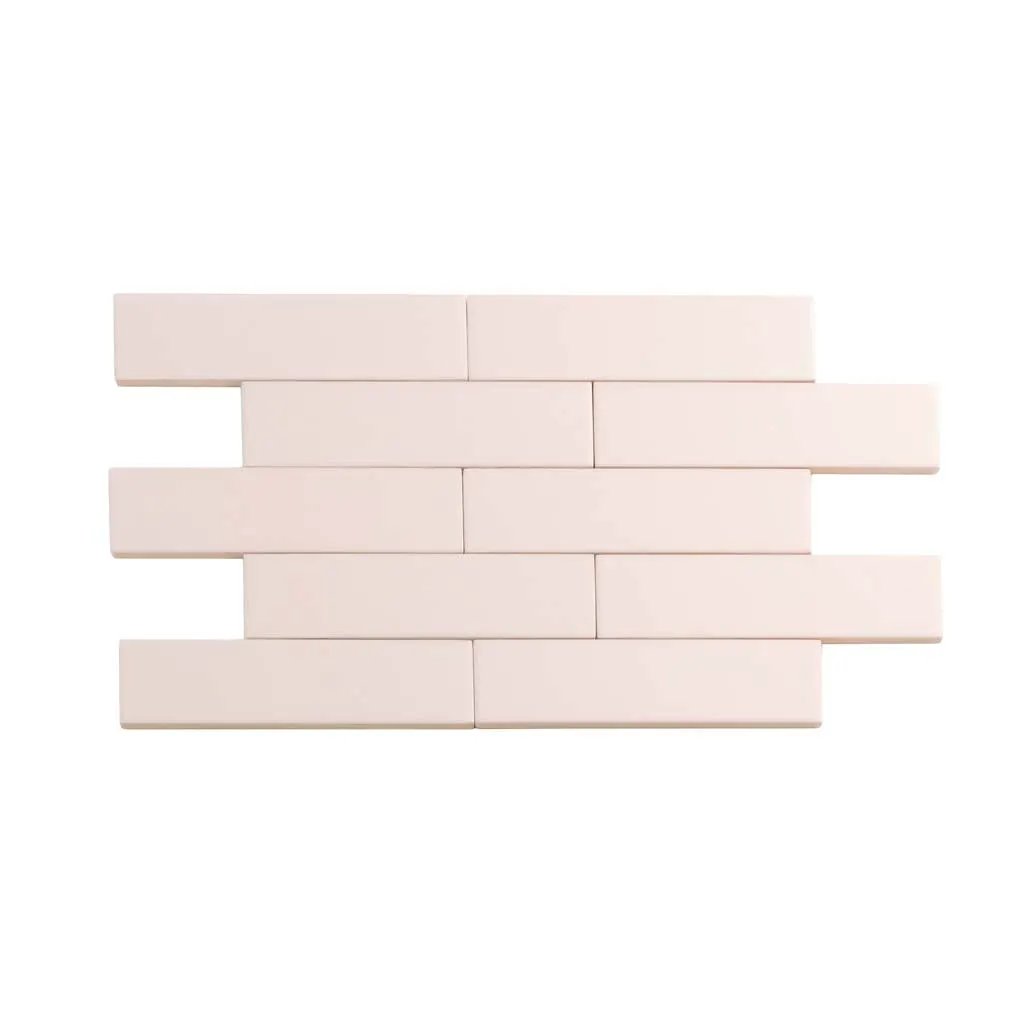 Pink 2x8 Matte Ceramic Subway Tile (60 pack, 6.46 sq ft/case) by Apollo Tile