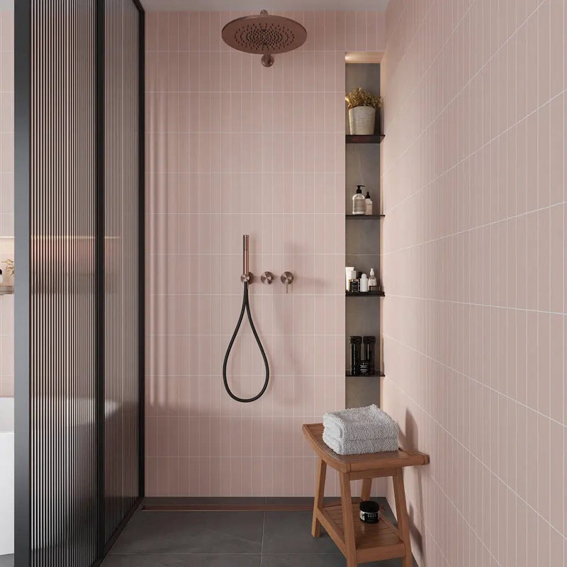 Pink 2x8 Matte Ceramic Subway Tile (60 pack, 6.46 sq ft/case) by Apollo Tile