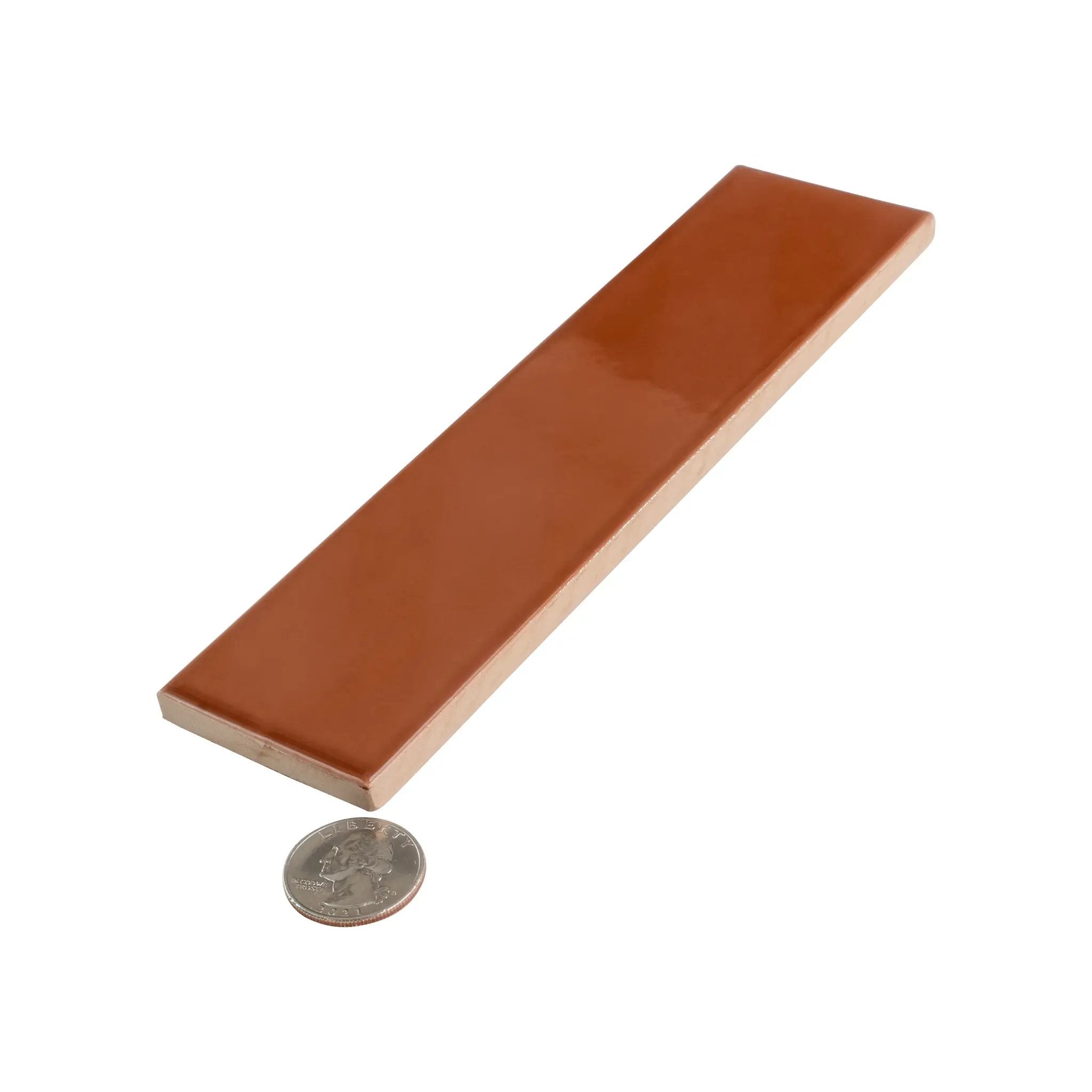 Red 2x8 Glossy Ceramic Subway Tile (50 pack, 5.38 sq ft/case) by Apollo Tile