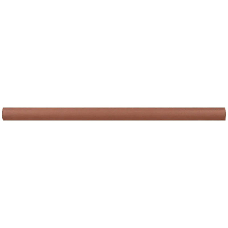 Red 0.5x8 Matte Ceramic Pencil Tile Trim (10 pack, 0.3 sq ft/case) by Apollo Tile