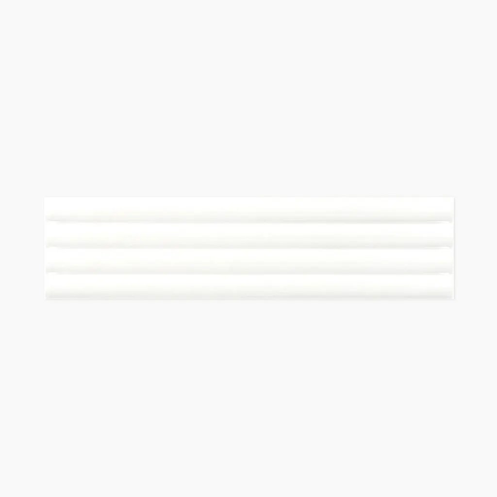 White 2x8 Glossy Ceramic Subway Deco Tile (42 pack, 4.54 sq ft/case) by Apollo Tile