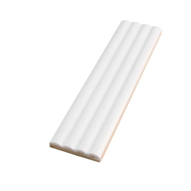 White 2x8 Matte Ceramic Subway Deco Tile (38 pack, 4.1 sq ft/case) by Apollo Tile
