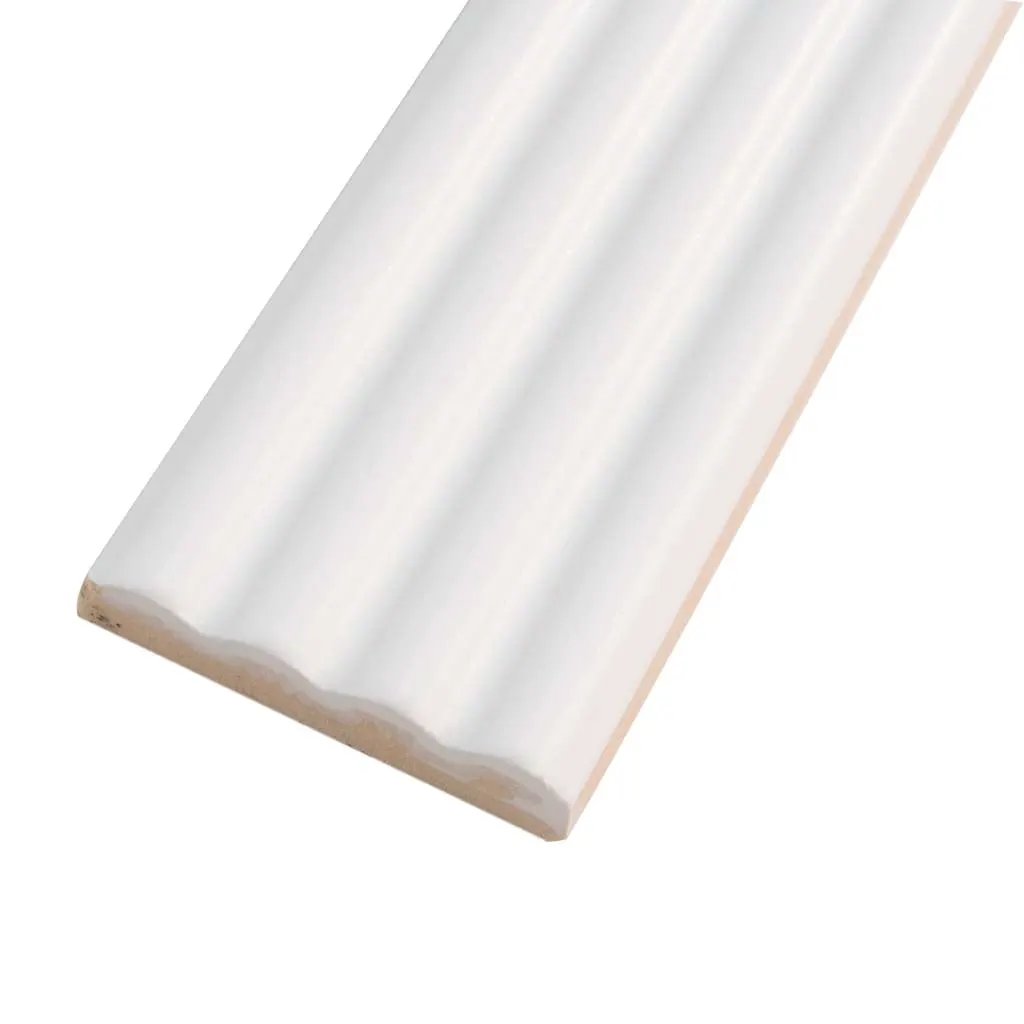 White 2x8 Matte Ceramic Subway Deco Tile (38 pack, 4.1 sq ft/case) by Apollo Tile