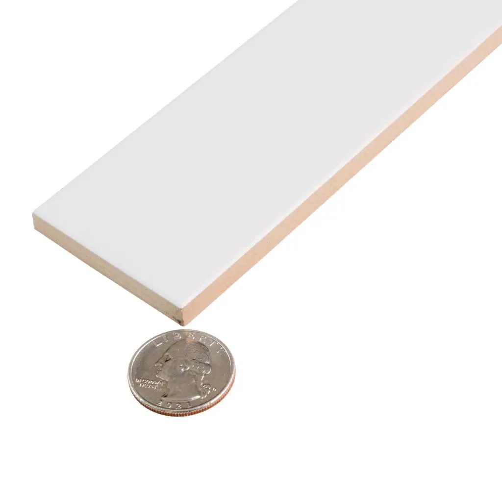 White 2x8 Matte Ceramic Subway Tile (60 pack, 6.46 sq ft/case) by Apollo Tile