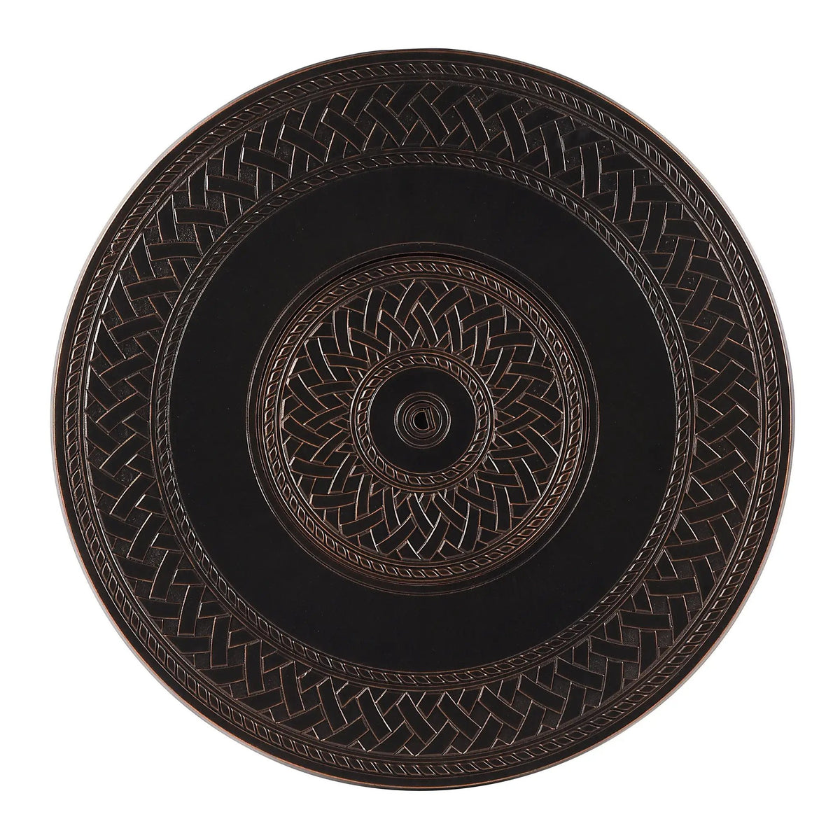 Aluminum 34-in Round Propane Fire Table with Beads, Covers and Lid by Sharicks