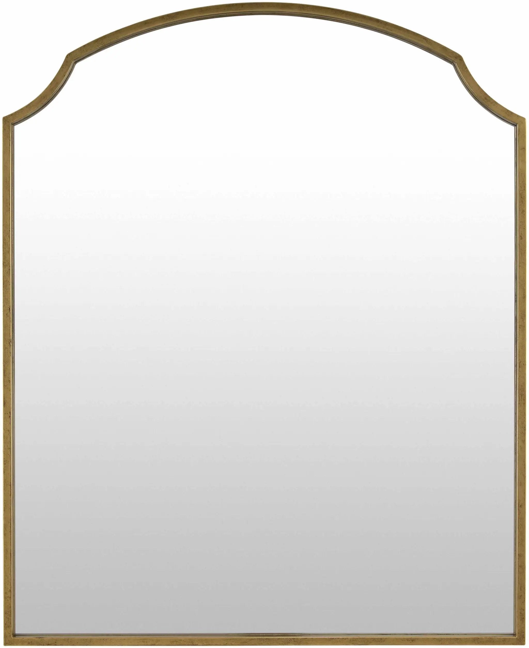 Catai Gold Mirror with Iron Base by Boutique Rugs