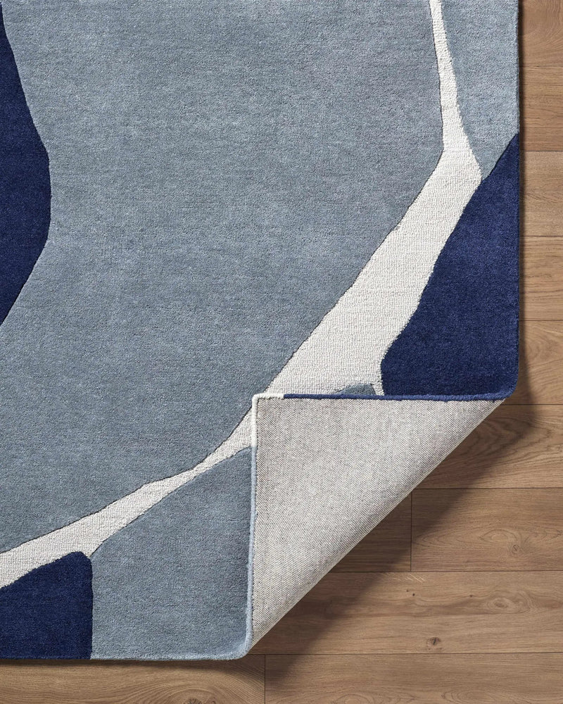 Robbins Modern Blue Wool Rug by Boutique Rugs