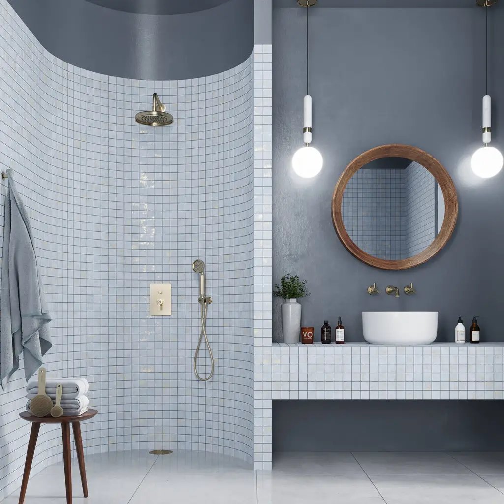 Light Blue 12x12 Natural Uniform Square Porcelain Mosaic Tile (8 pack, 7.62 sq ft/case) by Apollo Tile