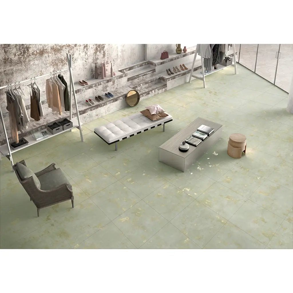 Moss Green 24x24 Natural Square Porcelain Large Format Tile (4 pack, 15.27 sq ft/case) by Apollo Tile