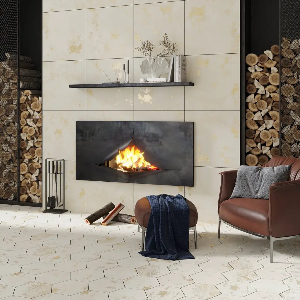 Light Beige 24x24 Natural Square Porcelain Large Format Tile (4 pack, 15.27 sq ft/case) by Apollo Tile