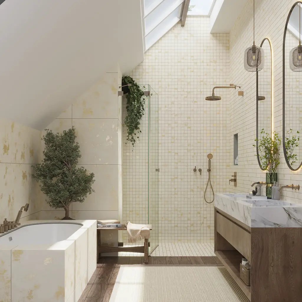 Light Beige 24x24 Natural Square Porcelain Large Format Tile (4 pack, 15.27 sq ft/case) by Apollo Tile