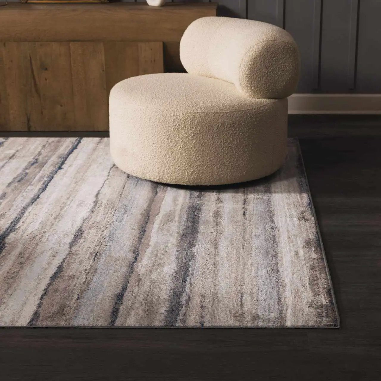 Aldavilla Abstract Striped Area Rug by Boutique Rugs