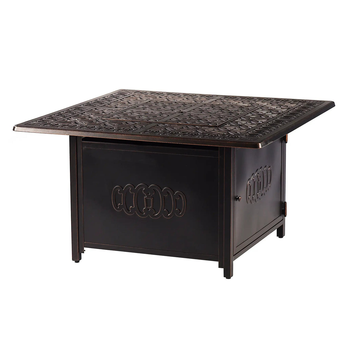 Aluminum 42-in Square Propane Fire Table with Beads, Covers and Lid by Sharicks