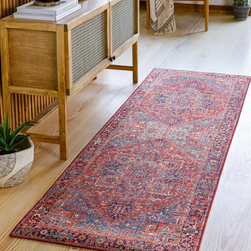 Ronneby Red Traditional Area Rug by Boutique Rugs