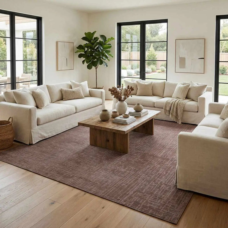 Leanna Light Brown Washable Area Rug by Boutique Rugs