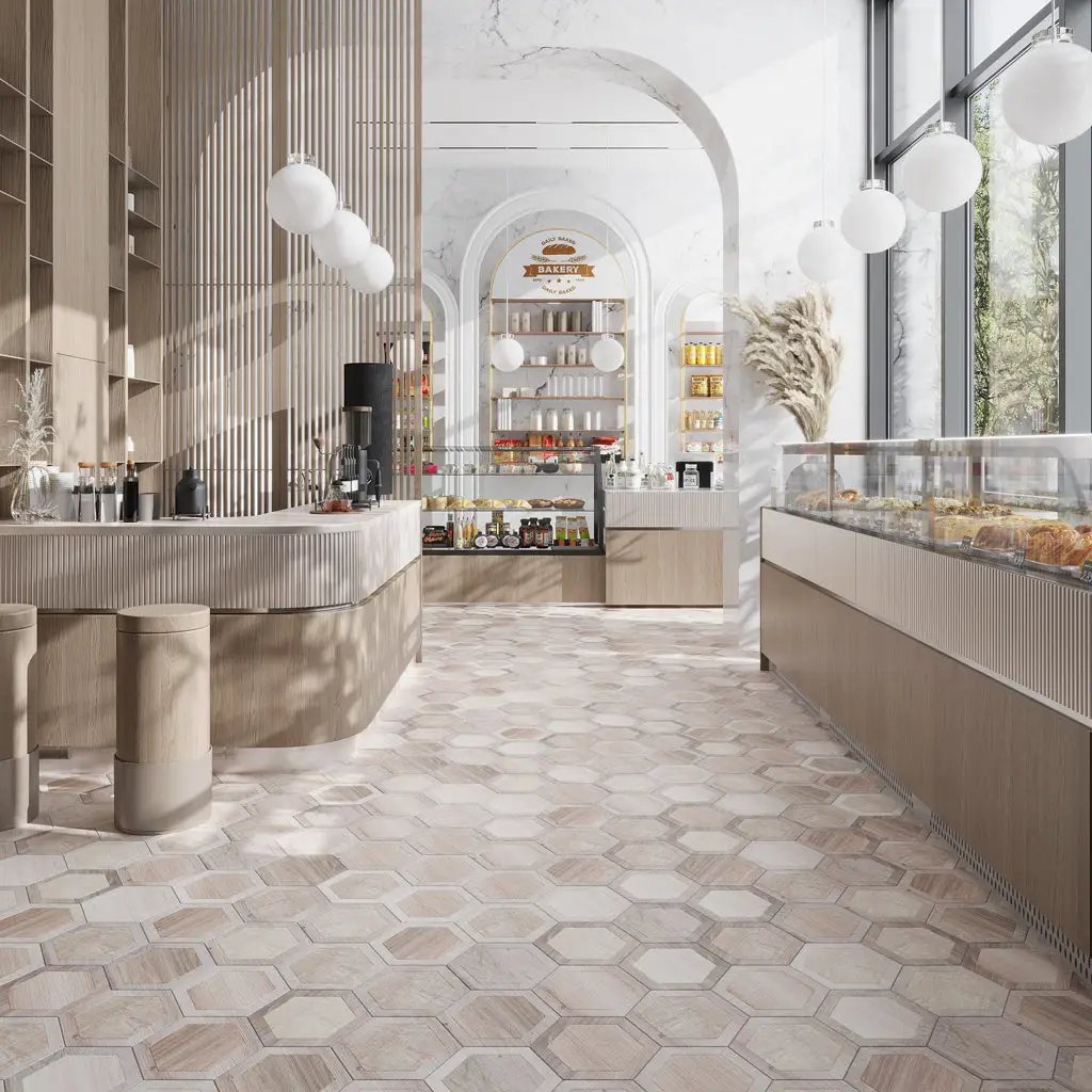Light Brown 10x10 Matte Hexagon Porcelain Tile (20 pack, 10.43 sq ft/case) by Apollo Tile