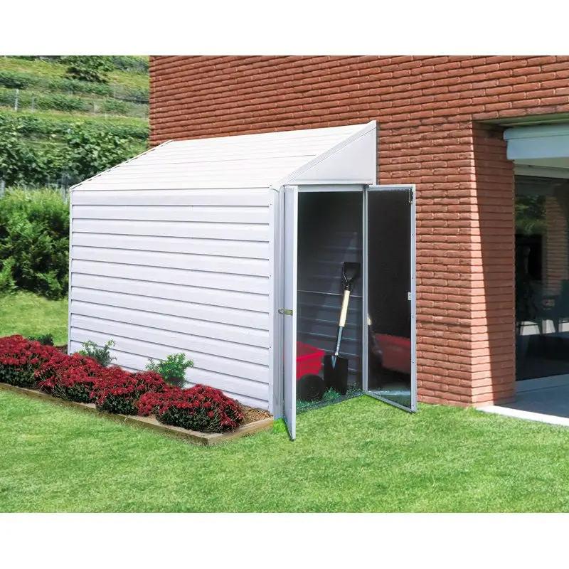 Outdoor Steel 7 x 4-ft Storage Shed with Sloped Roof by HomePacific