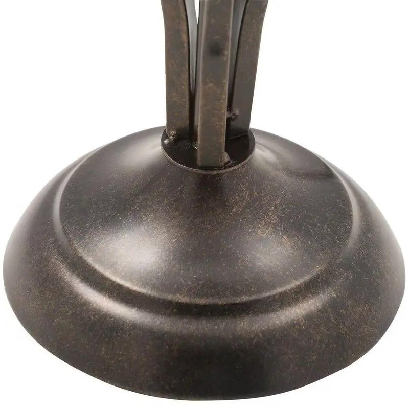 Traditional Bronze Metal Finish Table Lamp with Beige Linen Shade by HomePacific