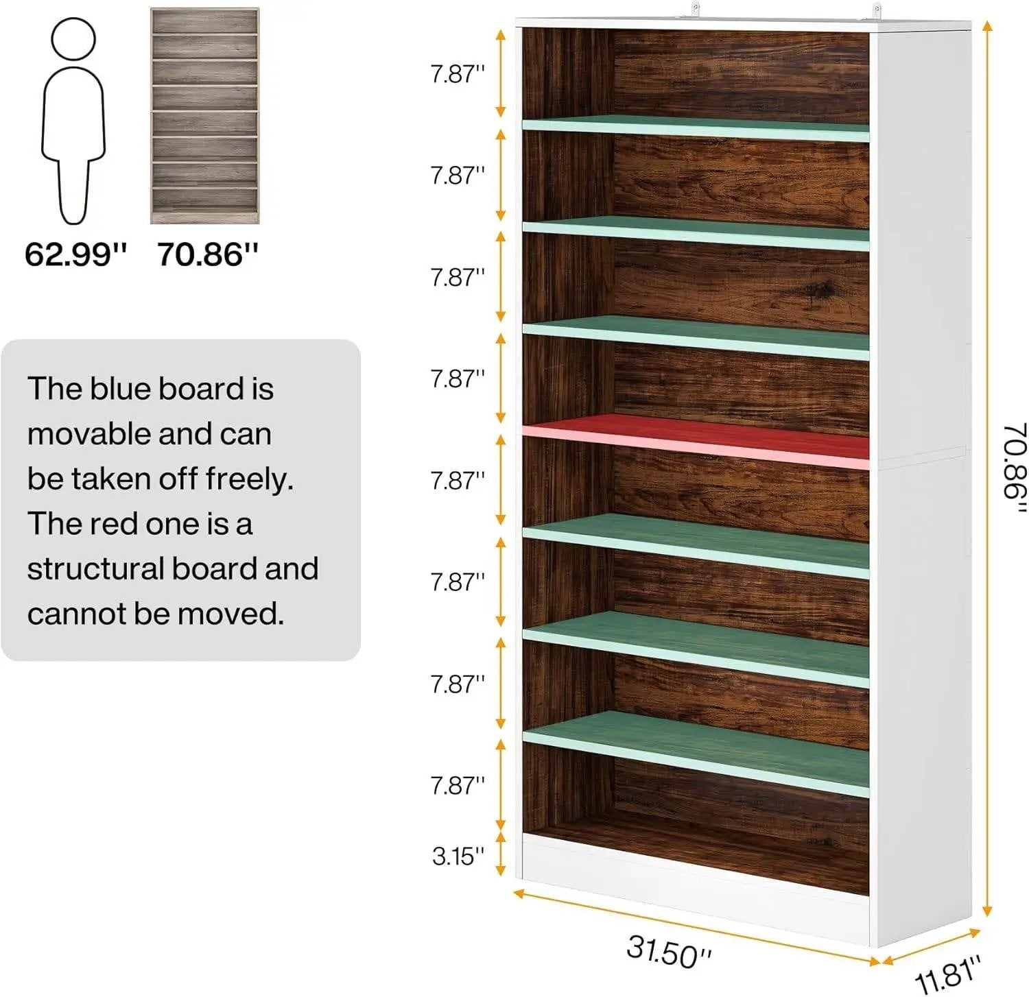 9 Tier White/Brown Wood Shoe Storage Cabinet, Holds Up To 45 Pairs by HomePacific