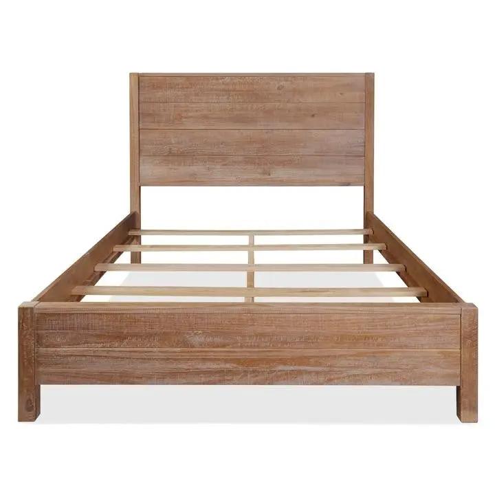 FarmHome Rustic Solid Pine Platform Bed in Queen Size by HomePacific