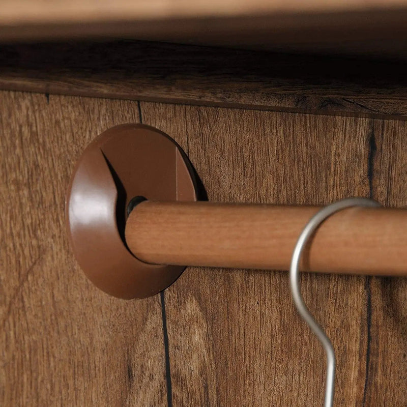 Rustic Oak Drawer and Garment Rod Wardrobe Armoire by HomePacific