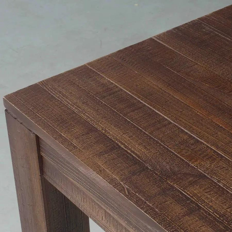 Modern Farmhouse 63-inch Solid Wood Dining Table in Rustic Brown Finish by HomePacific