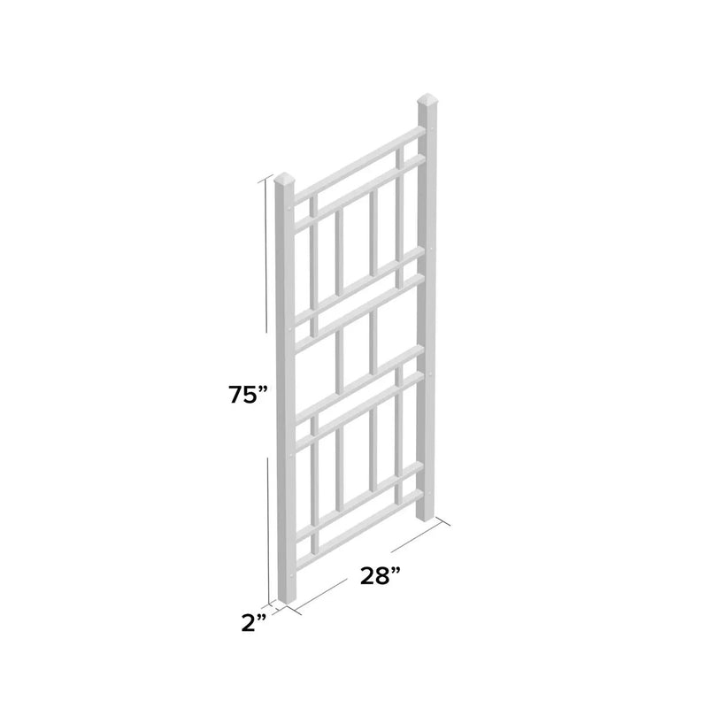 75-inch White Vinyl Outdoor Garden Trellis - Made in USA by HomePacific