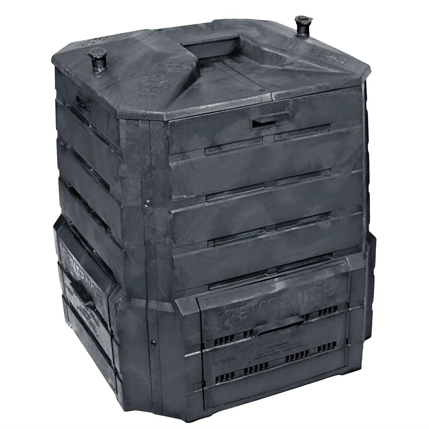 Black Plastic Compost Bin Composter for Home Garden Composting - 94 Gallon by HomePacific