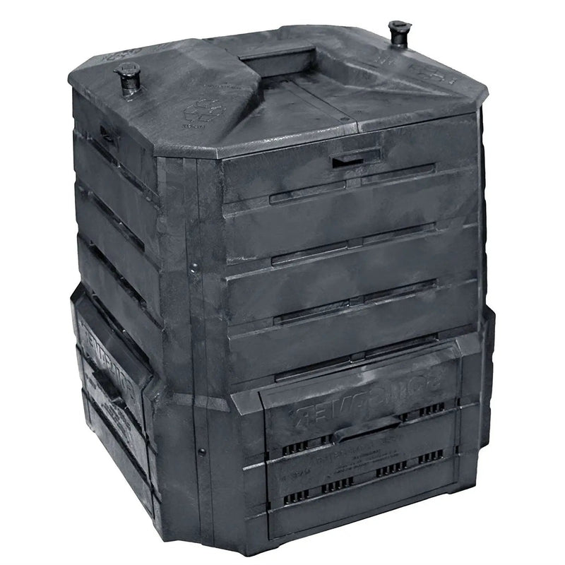 Black Plastic Compost Bin Composter for Home Garden Composting - 94 Gallon by HomePacific