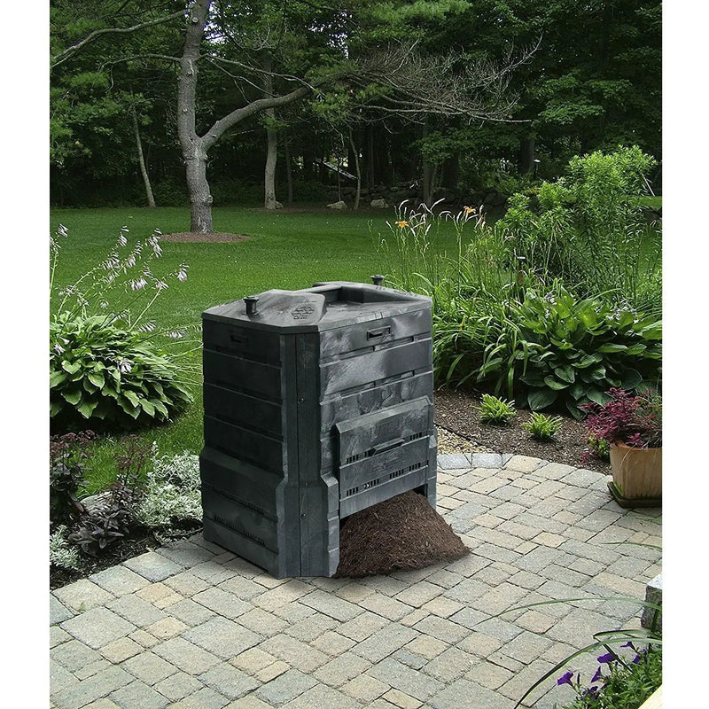 Black Plastic Compost Bin Composter for Home Garden Composting - 94 Gallon by HomePacific