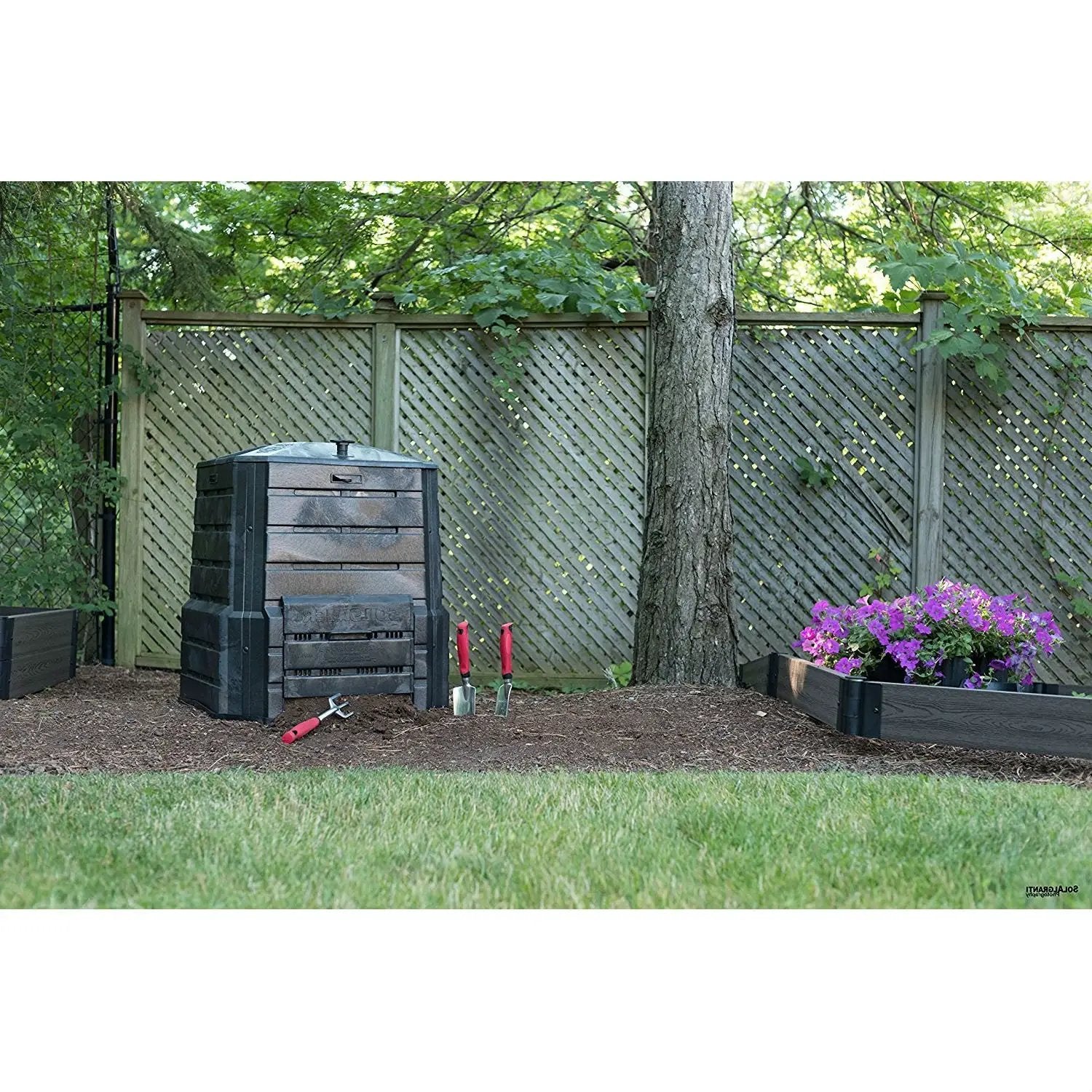 Black Plastic Compost Bin Composter for Home Garden Composting - 94 Gallon by HomePacific