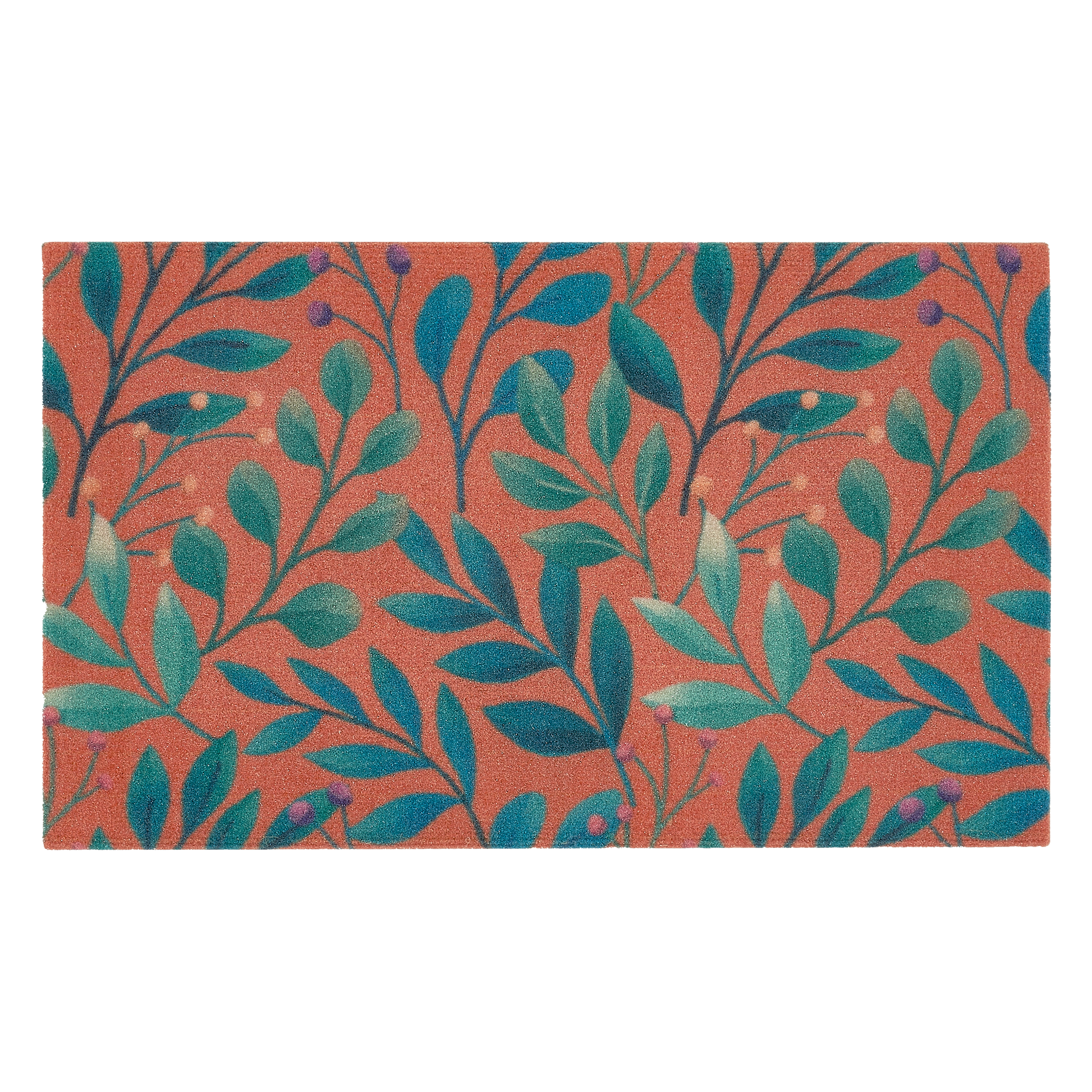 Rainforest Peach Outdoor Doormat – 18" x 30" Non-Slip, Nylon by Fab Habitat