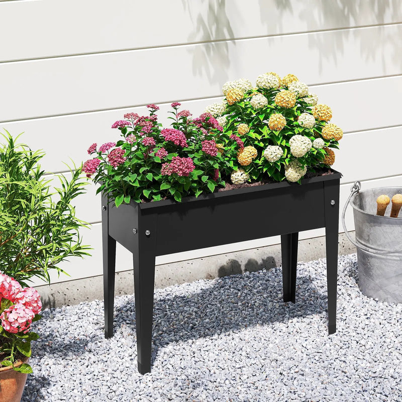 Raised Garden Bed Elevated Metal Planter Box with Legs Drainage Holes by DirectDeals