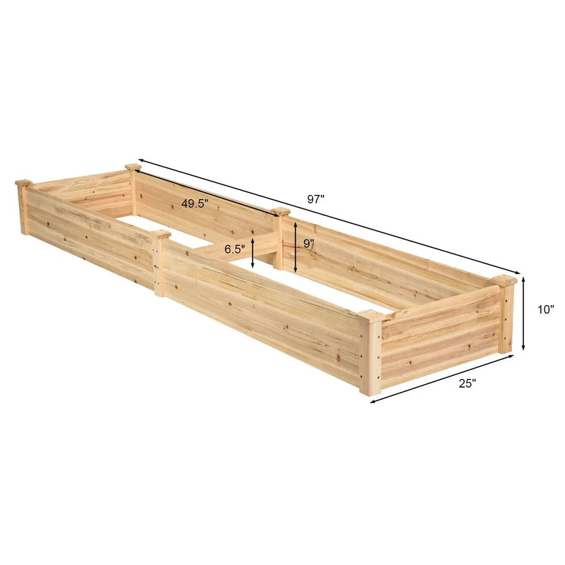Wooden Vegetable Raised Garden Bed for Backyard Patio Balcony by DirectDeals