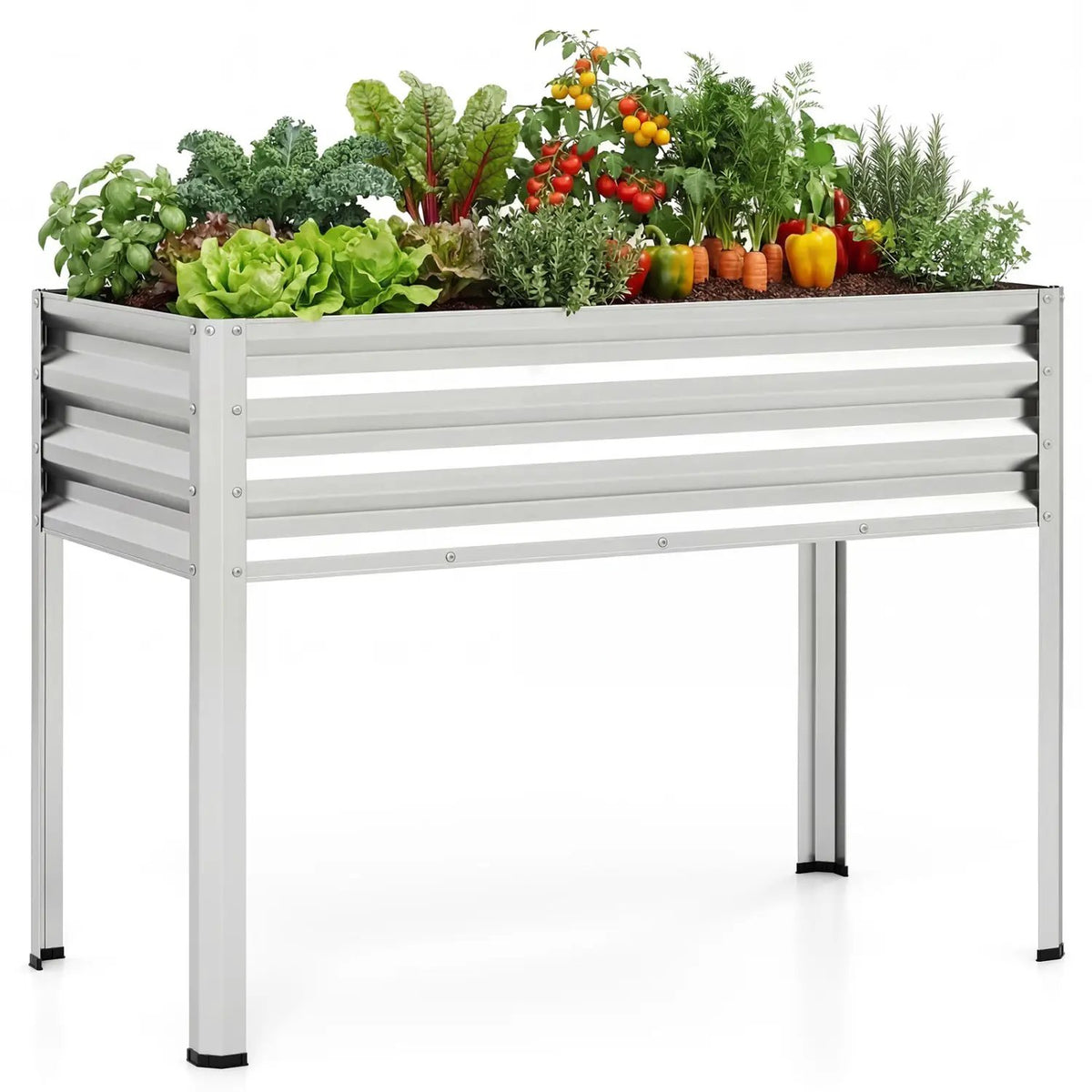 Raised Garden Bed with Legs Electro-Coating Metal Large Elevated Planter Box, photo 19 of 24