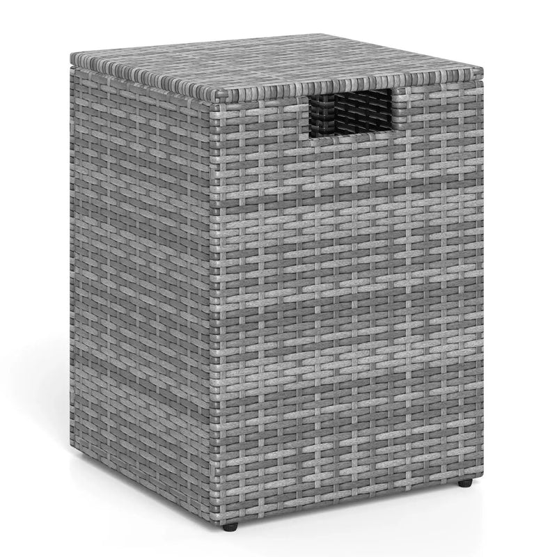 Rattan Propane Tank Cover Patio Hideaway Tank Side Table by DirectDeals