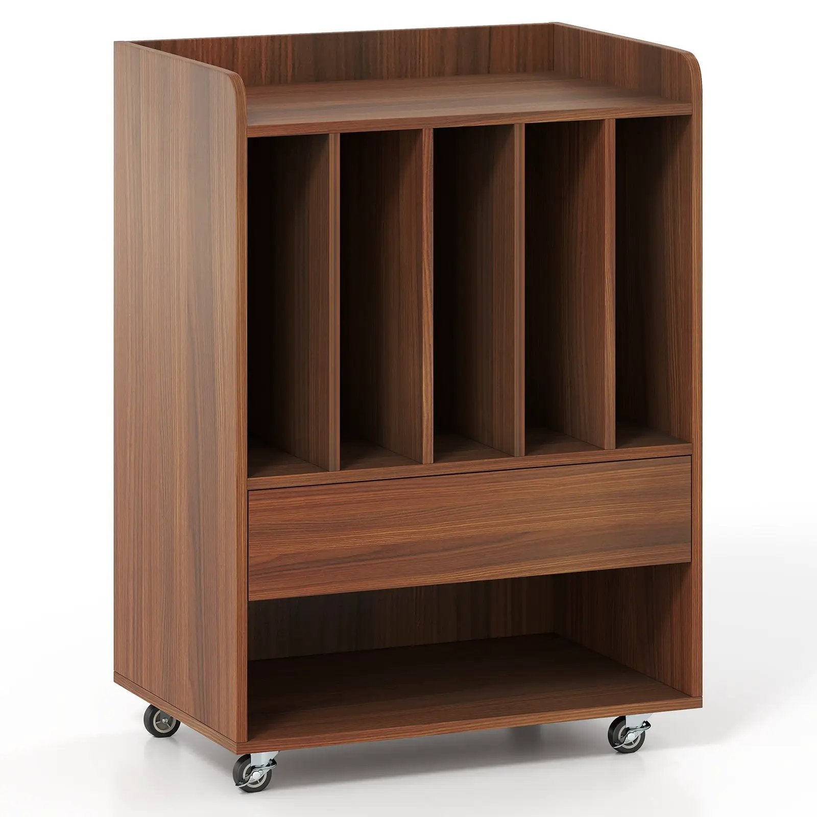 Record Player Stand Turntable Stand with Drawer and Record Holder by DirectDeals