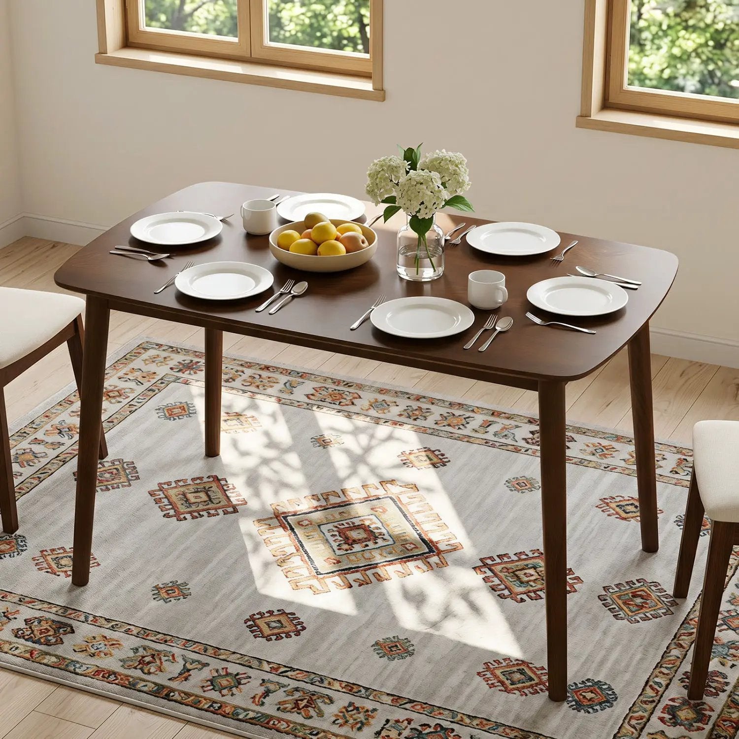 Rectangular Dining Table for 4 - Coffee Finish by DirectDeals