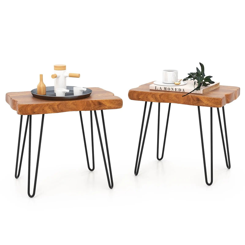 Rectangular Reclaimed Recycled Indonesia Teak Wood End Table by DirectDeals