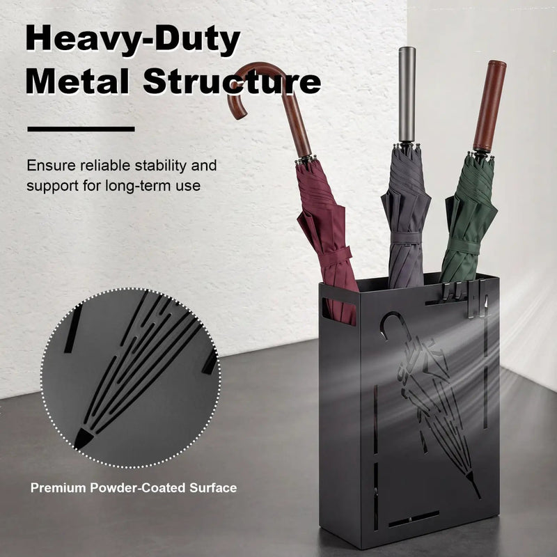 Rectangular Umbrella Stand with Removable Drip Tray by DirectDeals